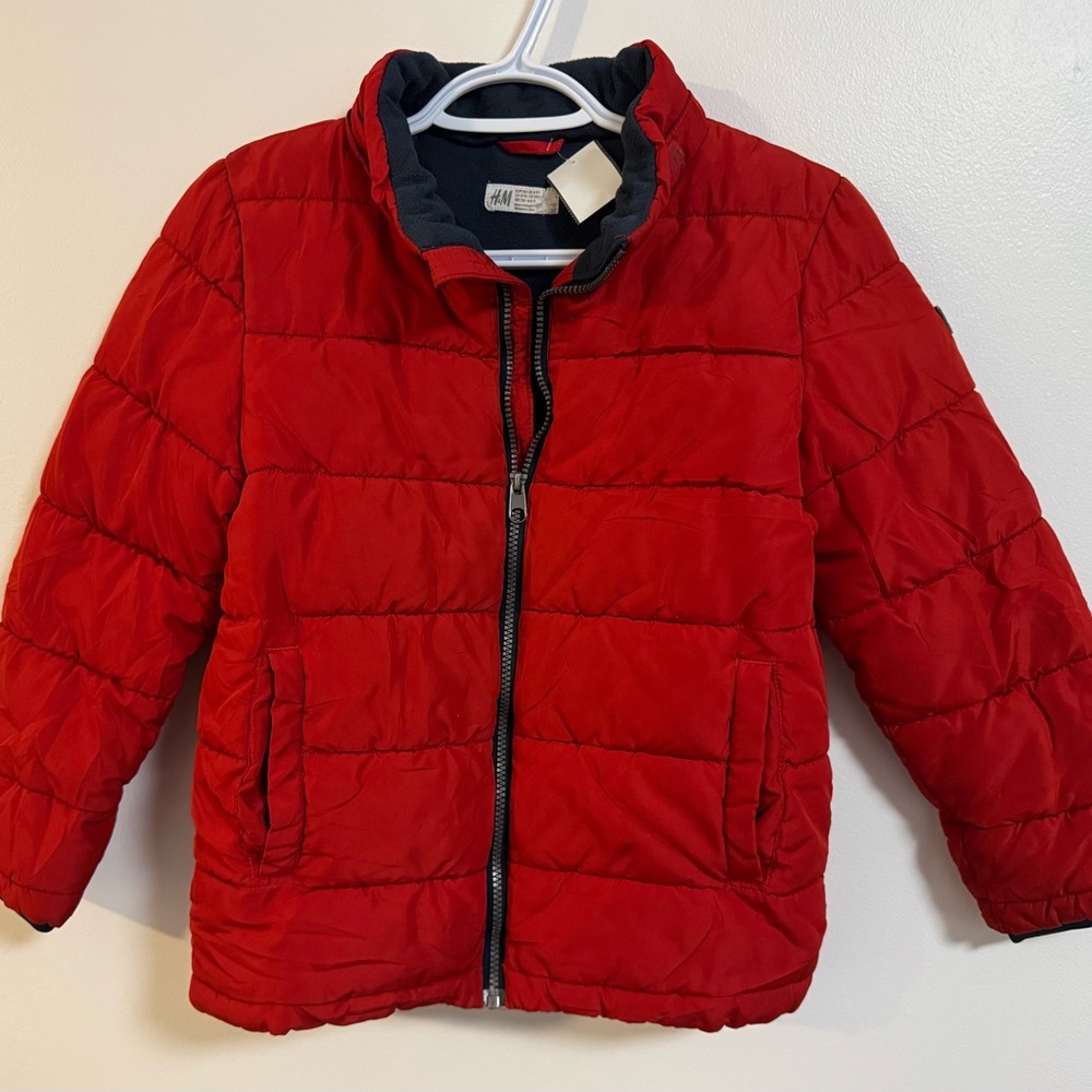 H&M Kids Vibrant Red Puffer Coat (8-9Y)